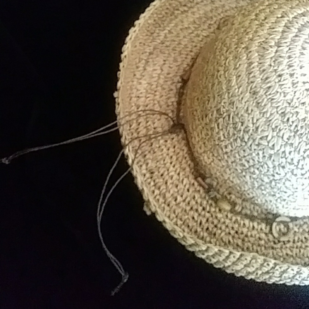 Straw Hat With Waxed String Headband - image 2
